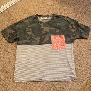 NWOT Haptics Boutique Tshirt CAMO/ANIMAL PRINT